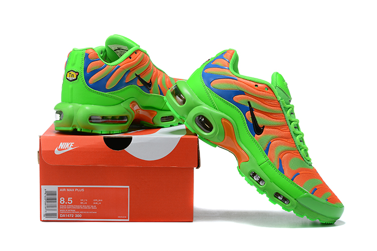 2021 Nike Air Max Plus Green Orange Blue Running Shoes